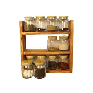 Wooden <b>Spice</b> Rack Factory Price Round Kitchen Wooden <b>Spice</b> <b>Jars</b> Rack Wall Mounted Kitchen Organizer <b>Spice</b> Drawer Rack - Product Image 2