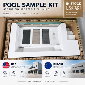 Kit de conception de piscine en acrylique en stock, ensemble de présentation de modèles de piscine avec matériaux de finition personnalisés, options WPC et mosaïque - Product Image 1