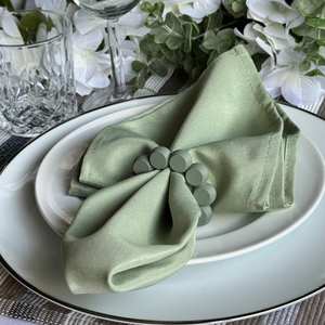 Ronds de serviette, ronds de serviette en rotin, ronds de serviette en osier, décor de table - Product Image 6