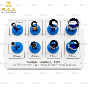 Kit de 8 Piezas de Brocas Dentales Manuales con Certificación CE, Recubiertas de Titanio Azul, con Soporte - Product Image 6