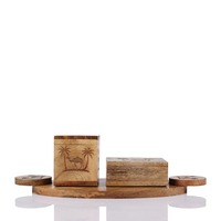 Ensemble brûleur d'encens Oud en bois peint traditionnel arabe, plateau Mubakhar Bakhoor, écologique, décor aromatique pour la maison, au meilleur prix