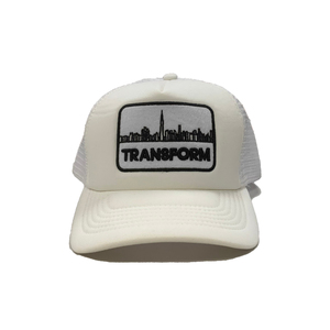 OEM Custom Logo Trucker Hats High <b>Profile</b> 5 Panel Sports Caps Wholesale with Embroidered Patch Mesh Performance Gorras - Product Image 1