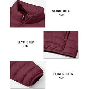 Veste d'hiver épaisse pour homme, veste matelassée, col montant, tissu et logo personnalisés de haute qualité, veste matelassée pour homme à bas prix. - Product Image 6