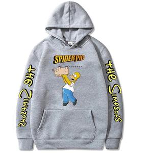 Bart Simpson FRIENDS Sudaderas gráficas Otoño Dibujos animados Hombres Sudaderas con capucha Casual Street Hombres Mujeres Algodón Fleece Pullover Con capucha - Product Image 3