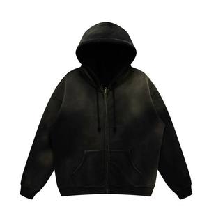 Custom Sun fade alta calidad 100% Material manga larga de algodón OEM en blanco transpirable 400 GSM pulóver sudaderas con capucha Unisex adulto - Product Image 6