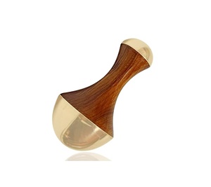 Varita Kansa de bronce Natural, rodillo con mango de madera, masajeador corporal, cuello Facial, espalda, pie, cabeza, desintoxicación, relajación profunda, EE. UU. - Product Image 1