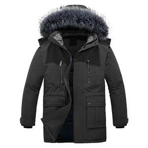 Nuevo diseño cortavientos de piel con capucha Parkas chaqueta personalizada de invierno cálido largo Parkas chaquetas para hombres - Product Image 1
