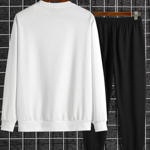 Ensemble 2 pièces décontracté et élégant personnalisé Survêtements col en O imprimés de qualité supérieure Costumes de survêtement 100% coton vendus en gros - Product Image 1