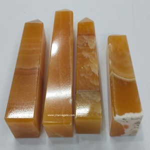 Wholesale Natural Orange Calcite Tower Polished Spiritual Healing Quartz Pillar Point <b>Wand</b> Stone Feng Shui Semi-Precious <b>Crystal</b> - Product Image 4