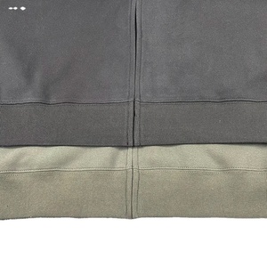 เสื้อสเวตเตอร์สีเทาทรงหลวมลำลองมีฮู้ดมีซิป6ซิปสีทึบผ้าหนักสำหรับผู้ชายผู้หญิง - Product Image 4