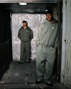 Sudaderas con capucha personalizadas de alta calidad Heavyweight Oversized 100% Cotton Baggy Zip up Hoodie para hombres - Product Image 4