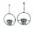 Jardinières galvanisées pour décoration de maison, cerceau en métal rustique, jardinières suspendues d'intérieur et d'extérieur - Product Image 2