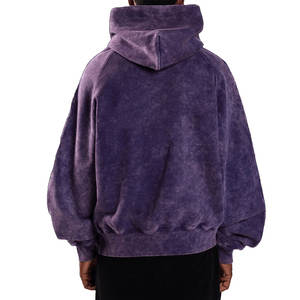 Sudadera con Capucha de Alta Calidad para Hombre, Estilo Urbano de Invierno, Mezcla de Algodón y Felpa, Lavado Ácido, Corte Regular, Resistente al Viento y Transpirable - Product Image 2