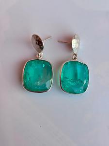 925 Sterling Silver Paraiba Tourmaline <b>Handmade</b> 925 Sterling Silver <b>Earring</b> Beautiful Women <b>Earring</b> . - Product Image 2