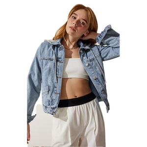 Chaquetas de Mujer Lisas con Diseño de Sudadera, de Algodón 100% Elástico, Ajuste Delgado, Venta Caliente, Precio de Fábrica al Por Mayor - Product Image 4