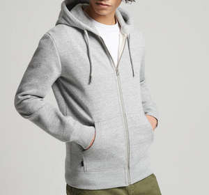 Sudadera con Capucha y Cremallera para Hombre, Estilo Lavado Ácido, Lisa, de Invierno, Personalizable, de Felpa Gruesa - Product Image 1