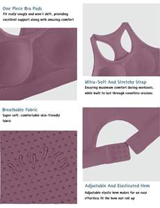Sujetadores Deportivos Sin Costuras de Alta Resistencia a Impactos para Mujer, Ropa Deportiva de Secado Rápido, Transpirable y de Estilo Simple - Product Image 5