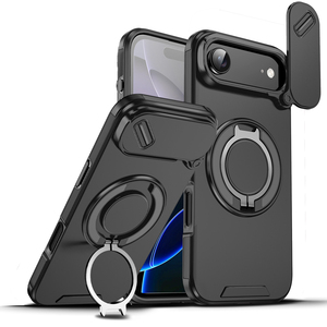 Magentic Vòng Đứng Chủ Chống Sốc Trượt Máy Ảnh Cover Quay Lại Cho <span class=keywords><strong>iPhone</strong></span> 17 Không Khí 14pro Max <span class=keywords><strong>360</strong></span> Điện Thoại Di Động Điện Thoại Di Động Bảo Vệ - Product Image 1