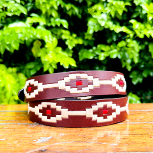 Mencia Luxe Classique Style Polo Ceinture 100% En Cuir Véritable Fil Synthétique Nouvelle Mode Style Décontracté Longueur Personnalisée Boucle En Laiton - Product Image 2