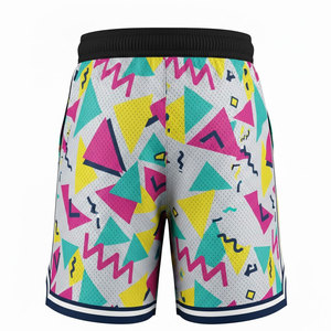 Shorts en mesh légers pour hommes, imprimés par sublimation sur toute la surface, bas de tenue athlétique pour les sports de compétition et l'entraînement quotidien - Product Image 2