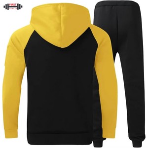Men's Hooded Acid Wash Fleece Sweat Suits Breathable Windproof 100% Cotton Material Customized Logo Plus Sizes Sets Oem Winter - Product Image 2