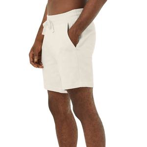 Pantalones cortos para gimnasio con logotipo personalizado de algodón y LICRA, bolsillos traseros en la cadera con cordón, cintura elástica, envío DDP - Product Image 3