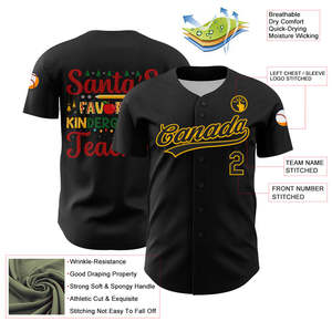 Maillot de baseball personnalisé sur le thème de Noël pour les équipes et les fans - Product Image 3