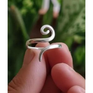 แหวนเกลียวแฮนด์เมดมาใหม่925เงินสเตอร์ลิงเครื่องประดับทำเองสำหรับผู้หญิงและเด็กผู้หญิงของขวัญงานปาร์ตี้เครื่องประดับโอกาส - Product Image 3