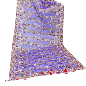 Chales de poliéster bordados por encargo para mujer, bufandas largas de invierno de diseño elegante, hiyab para adultos - Product Image 1