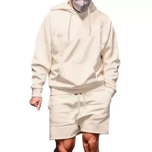 Conjunto personalizado de pantalones cortos con capucha para hombre, ropa de calle, sudaderas con capucha para correr, pantalones cortos de manga larga para hombre, chándales de dos piezas, chándal transpirable OEM - Product Image 6