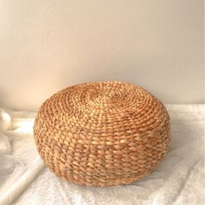 La mejor esponja redonda tejida con jacinto de agua y hierro de 4mm en el interior, tamaño perfecto, 60cm de diámetro, 20cm de altura para salón o sala de estar - Product Image 4