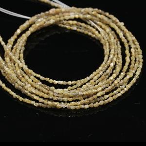 Diamant brut jaune de haute qualité, diamant brut non taillé, rondelles, pépites, bijoux personnalisés, 15 pouces de long, 100% naturel - Product Image 1