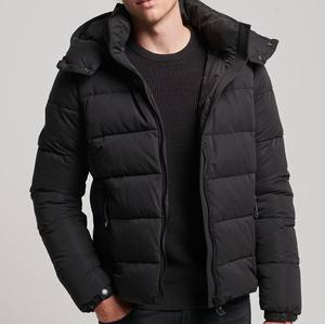 Chaqueta de Invierno Personalizable para Hombre, Estilo Slim con Capucha, Transpirable, Exterior de Nailon/Algodón, Diseño Sólido, Cierre Casual, OEM - Product Image 2