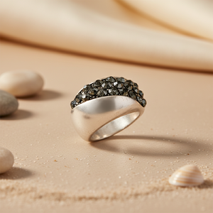 "Rose Gold & Rhodium Plated Oval Cut Diamond <b>Statement</b> <b>Ring</b> for Women-Trendy Fashion Jewelry" - Product Image 3
