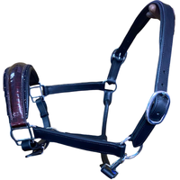 Cabestro de caballo de cuero personalizado con estilo de sillín inglés, accesorios de asistencia, equipo de caballo, cabestros de caballo de cuerda de nailon duradero