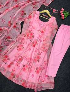 Parapluie en micro-coton intérieur en tissu imprimé floral doux et léger pour Salwar Kameez - Product Image 5