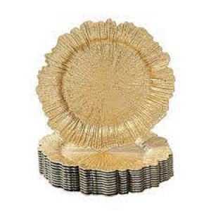 Plato de Presentación Grande de Metal, Plato de Acero Inoxidable para Cena, Plato de Presentación para Mesa de Boda, Uso en Hoteles y Restaurantes - Product Image 1