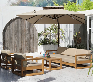 Set di <span class=keywords><strong>Mobili</strong></span> da Giardino in Alluminio <span class=keywords><strong>per</strong></span> Veranda, Salotto Esterno, Patio, Terrazza, Balcone e Cortile - Product Image 4