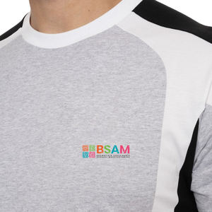 T-shirt tricoté à manches courtes et col rond confortable pour homme 92% coton 8% polyester respirant anti-rides personnalisable - Product Image 5