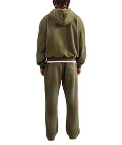 Fabricant de sweats à capuche et de pantalons de survêtement 100% coton avec fermeture éclair et lavage à l'acide personnalisé Sweat à capuche design de meilleure qualité au meilleur prix - Product Image 2