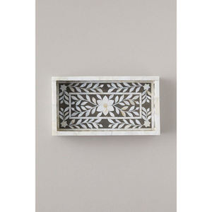 Decorative Wood and Bone Inlay Tray Custom Shape and Size Elegant Food Serverware for Hotel and <b>Tabletop</b> <b>Display</b> - Product Image 2