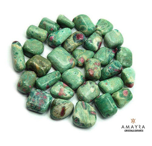 Ágata Rubí Fuschite Tumble Stone Natural Venta al por mayor Piedra preciosa Tumble para la venta Cristales de ágata de Amayra Crystals Exports India - Product Image 4