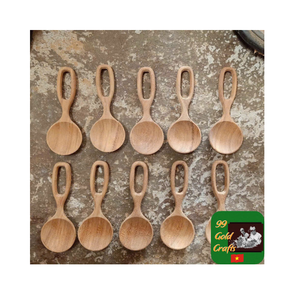Cuchara de madera hecha a mano de mango largo Ideal para cocinar, revolver y servir, hecha de madera natural, utensilios ecológicos duraderos - Product Image 2