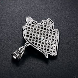 Pendentif tête de tigre de luxe plaqué or collier hip hop glacé avec moissanite pour hommes pendentif style célébrité - Product Image 4