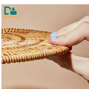 High Quality Woven Charger Plates Modern Rattan Braided Placemats for Classic Holiday Parties Felt <b>Dining</b> Accessories - Product Image 2