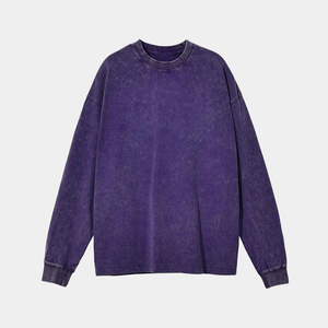 2026 High Quality Top Design Promotion Men's Quick Dry Loose Fit Canvas Vintage T-shirts With Custom Colors Long Sleeve T-shirts - Product Image 5