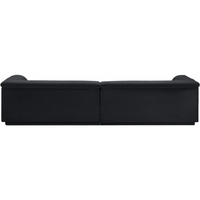 Canapé modulaire en velours de luxe en noir
