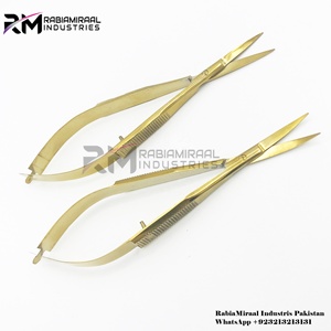 Ciseaux à ressort en or ciseaux de manucure ciseaux à sourcils en acier inoxydable étiquette privée personnalisée et emballage - Product Image 3