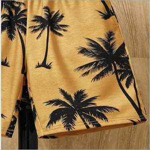 Ensemble deux pièces d'été imprimé de logo personnalisé léger pour hommes T-shirt en tissu respirant avec short assorti - Product Image 5