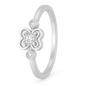 แหวนเพชรรูปดอกไม้สีทองคำขาว14K คุณภาพดีที่สุดโรเดียมชุบไร้กาลเวลาเครื่องประดับชั้นดีได้รับการรับรองจาก Gia สำหรับเป็นของขวัญแต่งงาน - Product Image 1